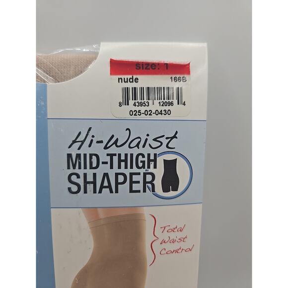 Spanx Assets High Waist Mid Thigh Shaper Womens Size 1 Nude New Waist Control - Picture 2 of 3